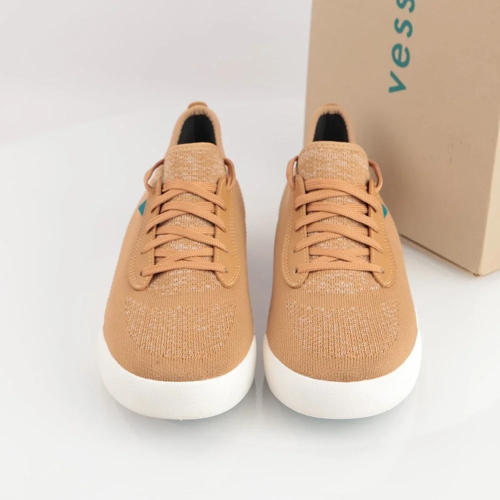 Vessi Womens Weekend Sneakers Size 9 Waterproof Oak Brown Lace Up Comfort Shoes